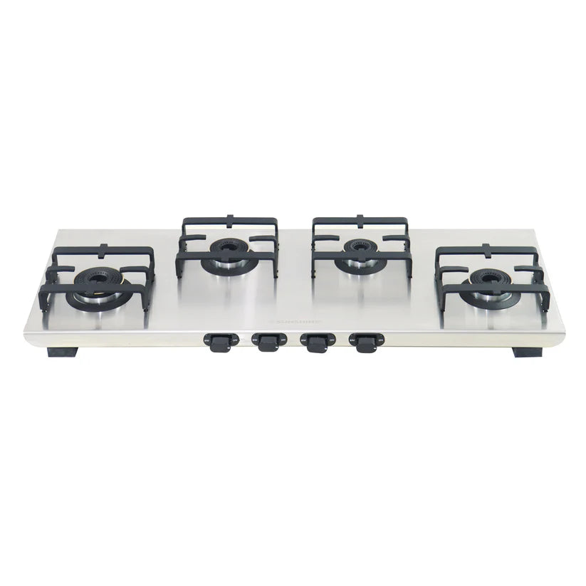 Shield Plus Olympic Stainless-Steel Cooktop 4 Burner, ISI Certified Manual Ignition