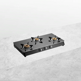 KAFF CTAI 77 3B Black Toughened Glass Auto Ignition Cooktop