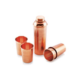 Pipal Product Llp Leak-Proof and Joint-Less Copper Drinkware Set with Ayurvedic Health Benefits, 1 Bottle and 4 Glasses