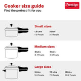 Prestige Flip-On Tri-Ply Stainless Steel Pressure Cooker 3 L 180M With Glass Lid 20711