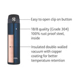 Nova Blue Stainless Steel Hot & Cold Bottle – 500 mL (BTSO0BE111) | Leak-Proof Sipper Bottle for On-the-Go