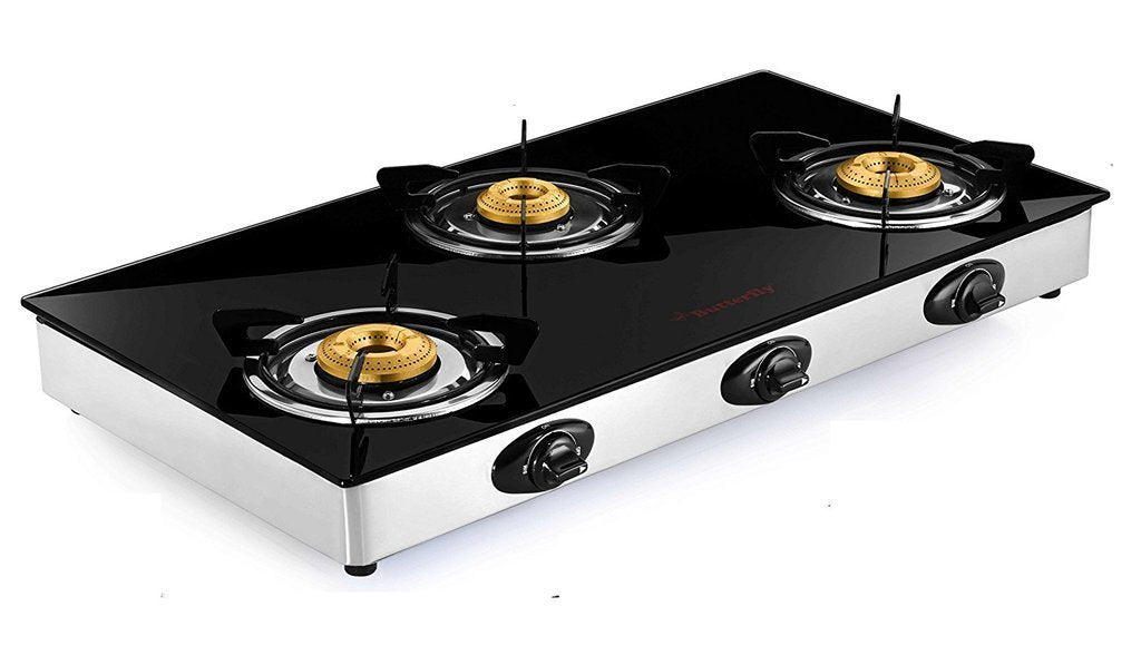 Buy BUTTERFLY GRAND 3 BURNER GAS STOVE 
at the lowest price in India at Apnidukaan.com, Save UPTO 50% Off, All India Free Shipping, Click here to see all of our exclusive deals.
