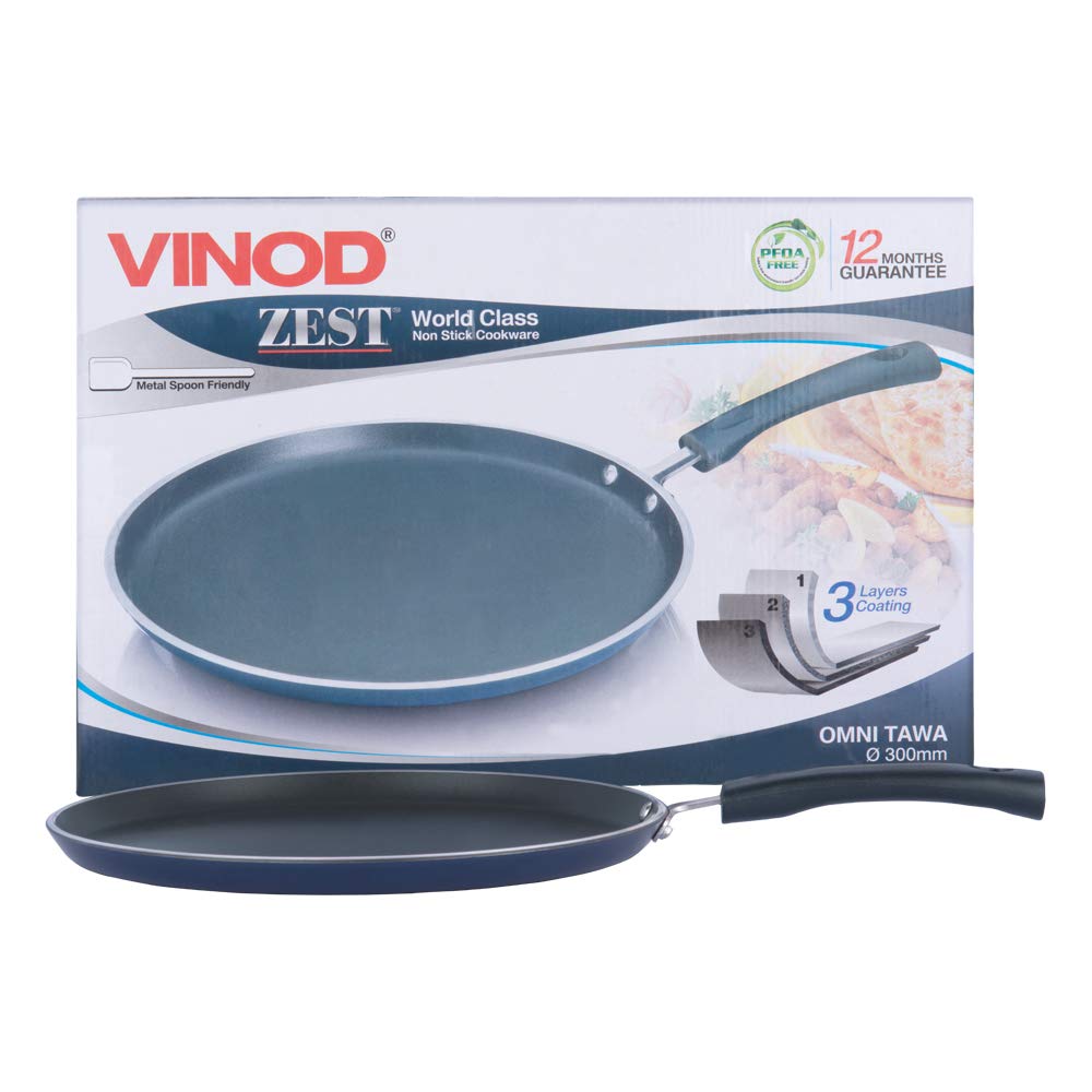 Vinod Zest Omni Non-Stick Tawa-30 cm