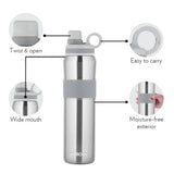 ThirstBurst Steel 800ML Stainless Steel Hot & Cold Water Bottle | Double Wall Copper Coated Vacuum Insulated | 12 Hrs Hot & Cold | Leakproof Sipper with Loop | BT0800TB105