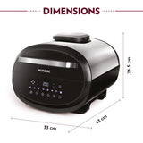 Bestdigi Air-Fryer, Top Load Air Fryer, Large Capacity, 8 Pre-Set Menus, 8 In 1 Functionality, 6.1 L, 1700 Watt, 6.1 liter, Black