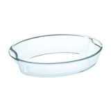 2.5 Baking Dish Set with Handle | Oval Shape Bowl Container | Borosilicate Glass Bake and Serve Dish Tray | Microwave, Oven & Dishwasher Safe | Transparent