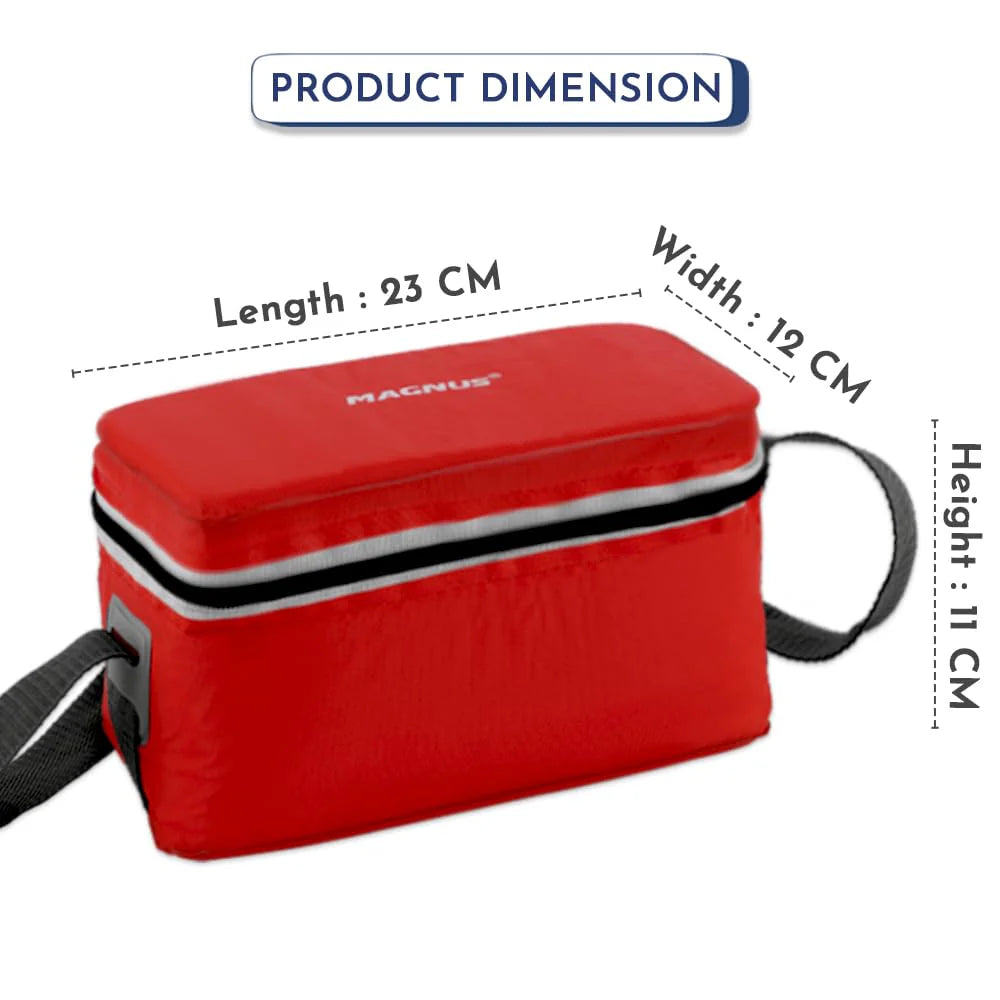 Fancy 3 Prime Steel Lunch Box Set | Leak-Proof Lunch Box for Kids, Office Men | 1050ml | Insulated Bag & Washable Cover | Tiffin with 3 Compartments | Safe & Stylish Design