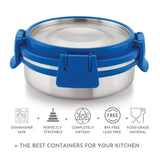Stainless Steel Airtight Leakproof Storage Deluxe Chocolate Container 200ML with Klip Lock - Ideal Kitchen Accessories Items, Perfect Lunch Box, Lunch Boxes for Office Men