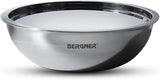 Argent Triply 18 cm Tasla/Kadai – 1.3L, Multi-Layer Stainless Steel, Mirror Finish, Stainless Steel Lid, Ideal for Deep-Fry, Sauté, Stir-Fry, Mixing, Desserts Gravy, Induction  Gas Compatible BG-6904