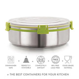 Klip Lock Stainless Steel Airtight Leakproof 1300ML Storage Container – Premium Kitchen Accessories Item, Ideal Lunch Box for Office Men, Women &amp; Kids