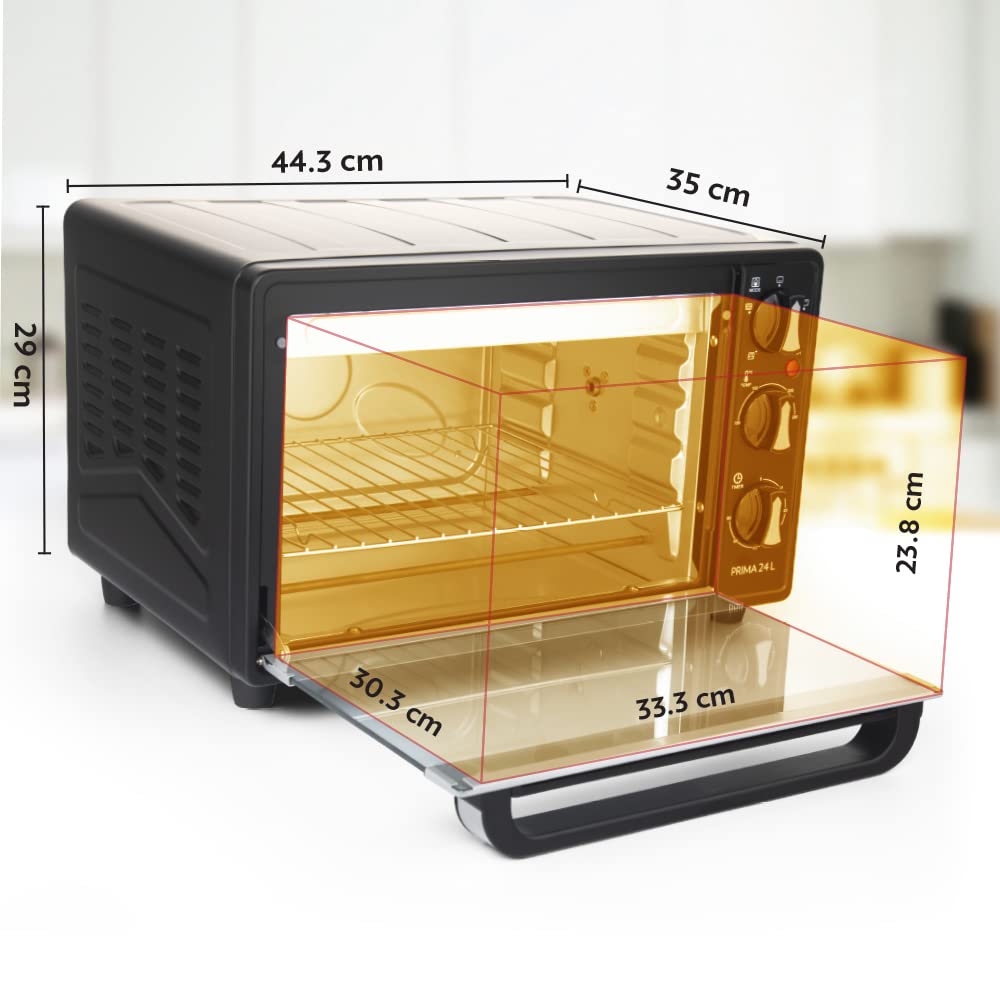 Borosil Prima 24L Oven Toaster Griller (OTG) Motorized Rotisserie