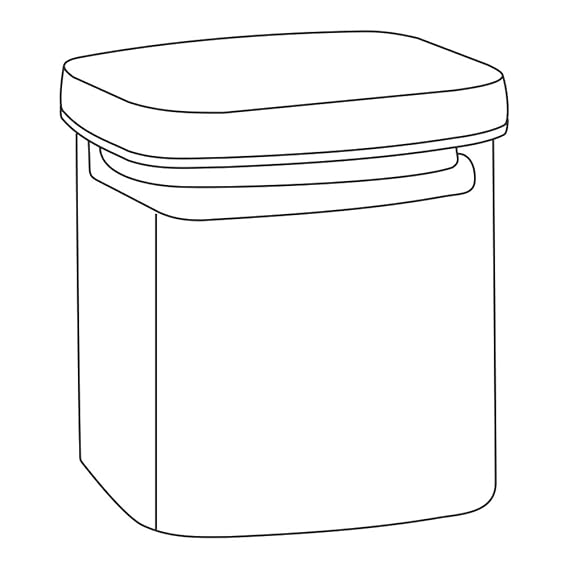 Borosil 600 ml Classic Square Jar with Stainless Steel Lid | Borosilicate Glass, Air-Tight Lid | Storage Container for Kitchen, Glass Jar for Storing Spices, Dals, Grains, Rice | Transparent