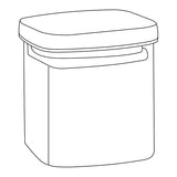 Borosil 600 ml Classic Square Jar with Stainless Steel Lid | Borosilicate Glass, Air-Tight Lid | Storage Container for Kitchen, Glass Jar for Storing Spices, Dals, Grains, Rice | Transparent