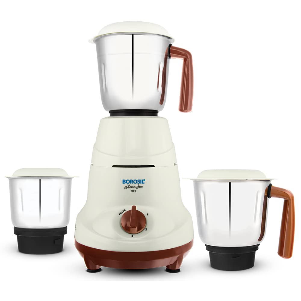 Borosil Home Star Mixer Grinder 500 W, 3 Jars