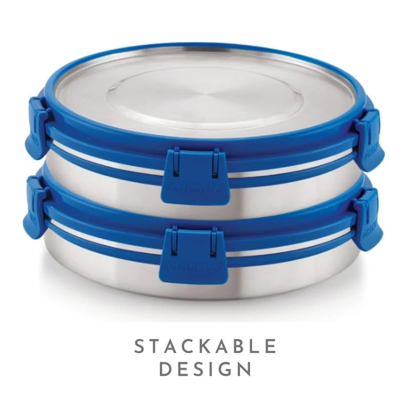 Stainless Steel Deluxe Chocolate – Airtight & Leakproof Stainless Steel Lunch Box with Detachable Clips