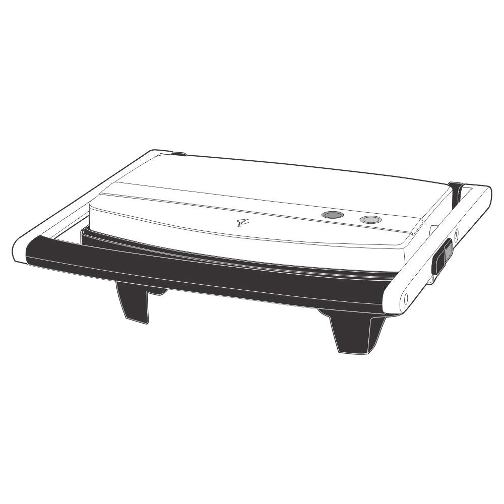 Borosil Jumbo Grill Sandwich Maker 1000 W, opens 105°