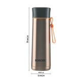 Sprint Golden – 400 mL (BT400GLD105) | Hot & Cold Stainless Steel Bottle with Carry Case & Loop for Easy Portability