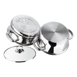 Vinod 2 Tier Steamer with Glass Lid Stainless Steel - 18cm (Induction Friendly)