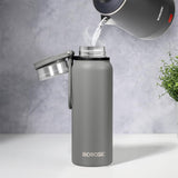Hydra Aquafit 830ML Grey Stainless Steel Water Bottle – Ideal for Gym, Office, School (AQUAFIT 830-Grey)