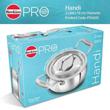 Hawkins Pro 2L Triply Stainless Steel Handi with Lid - Cooking & Serving Pan (PSH20S)