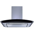 ELICA DEEP SILENT CHIMNEY GLACE EDS HE LTW 90 BK SS T4V LED WITH EDS3 TECHNOLOGY