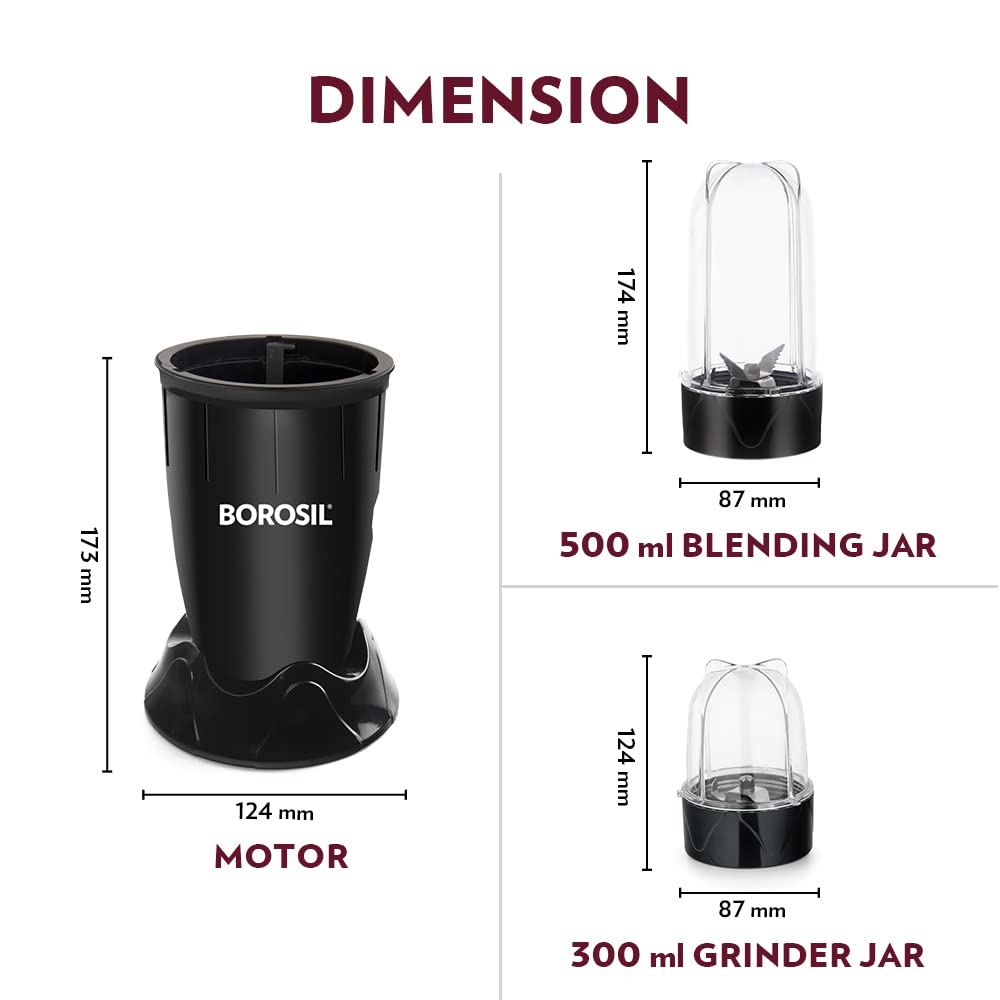 Borosil Nutrifresh PB31 Blender Grinder & Smoothie Maker