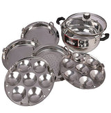 Pristine Stainless Steel Sandwich Base Multi Kadai with Glass Lid (Induction Compatible)