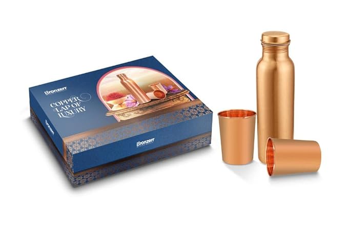 Regalea Matt Ember Copper Bottle Set (BZ-1041)