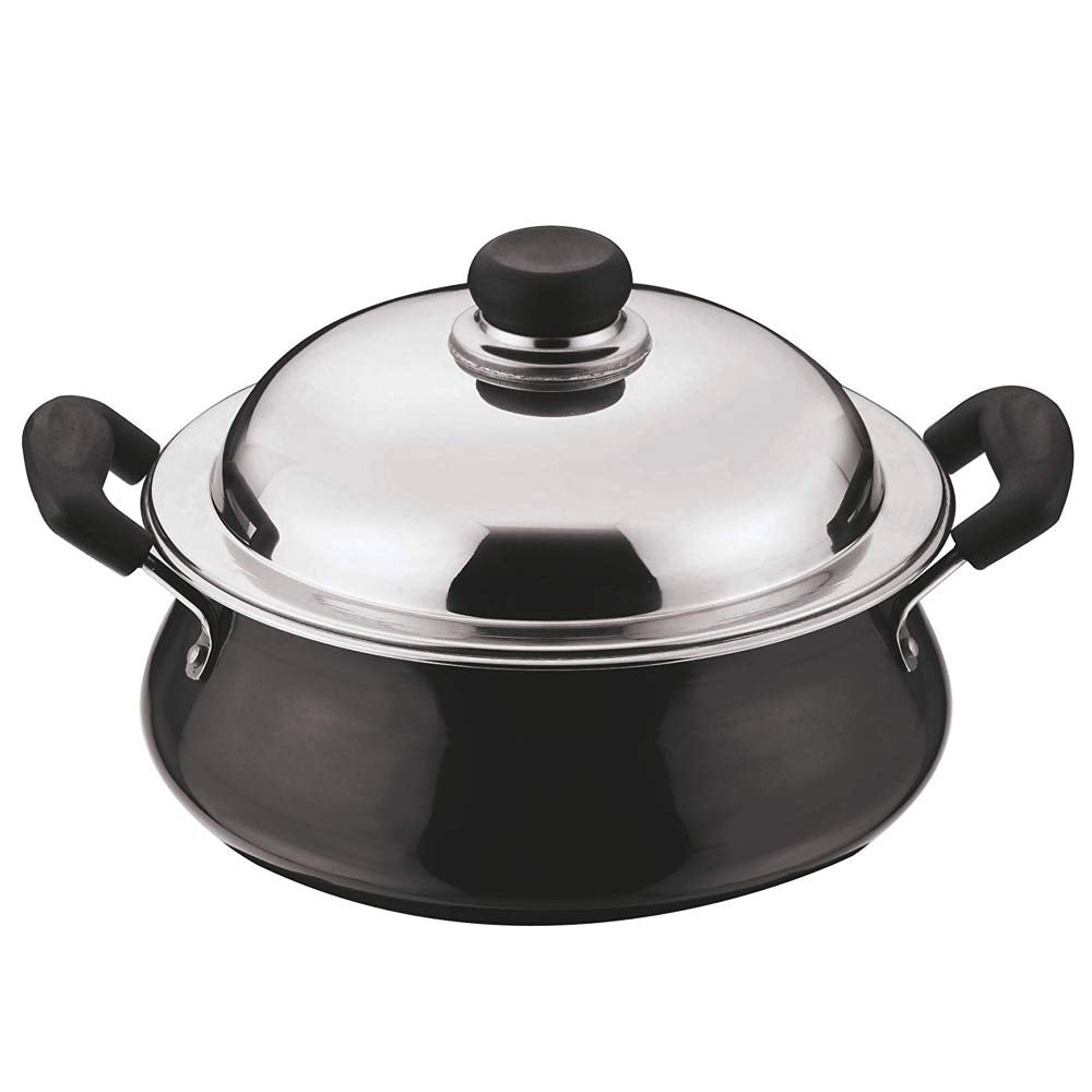 Black Pearl Hard Anodised Rasoi Cookware Set of 5 | Kadai, Frypan, Tawa, Handi & Saucepan