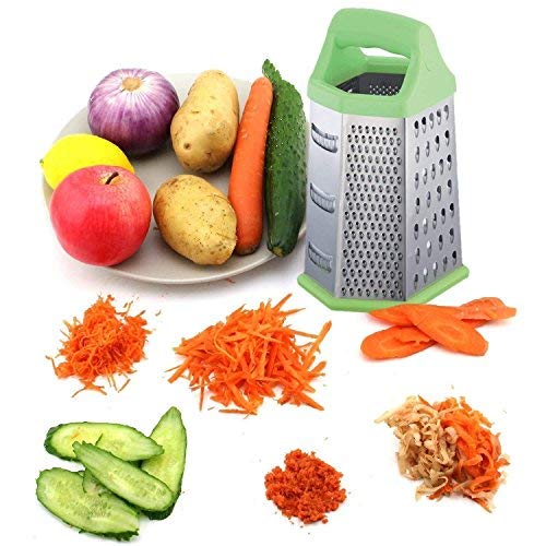 Ramson 6 Sided Grater / Vegetable Shredder 8inch size with Handle.