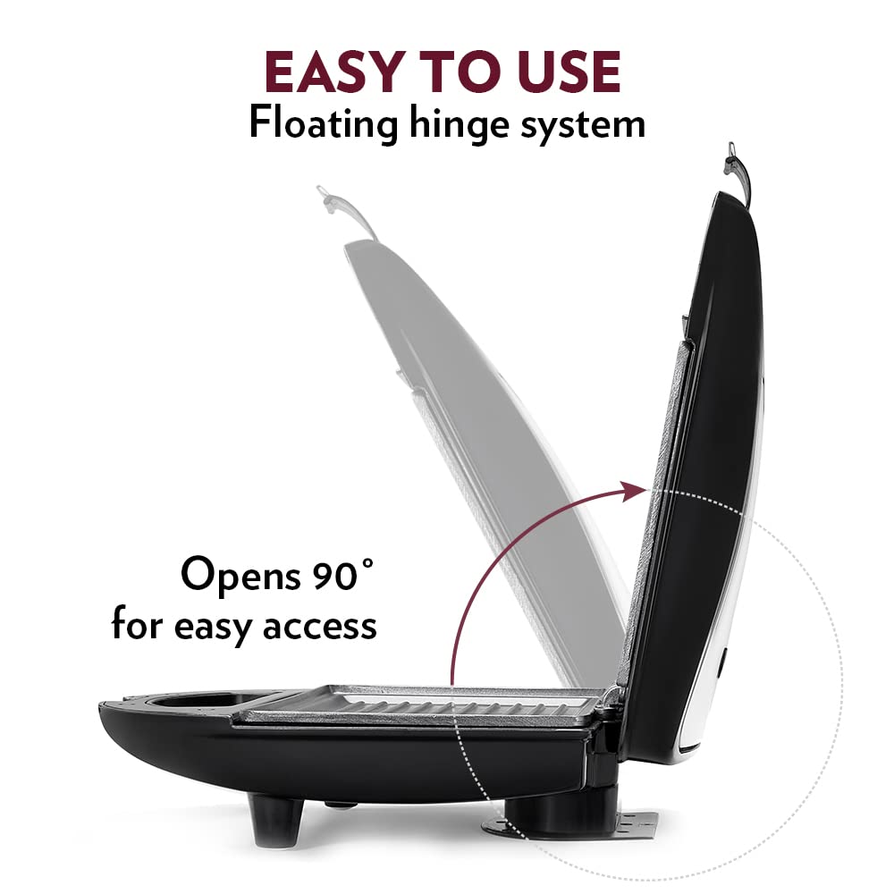 Borosil Neo Grill Sandwich Maker 700 W, opens 90°