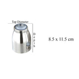 JVL 1000ML Stainless Steel Pot Storage Canister Containers - 2 Pcs