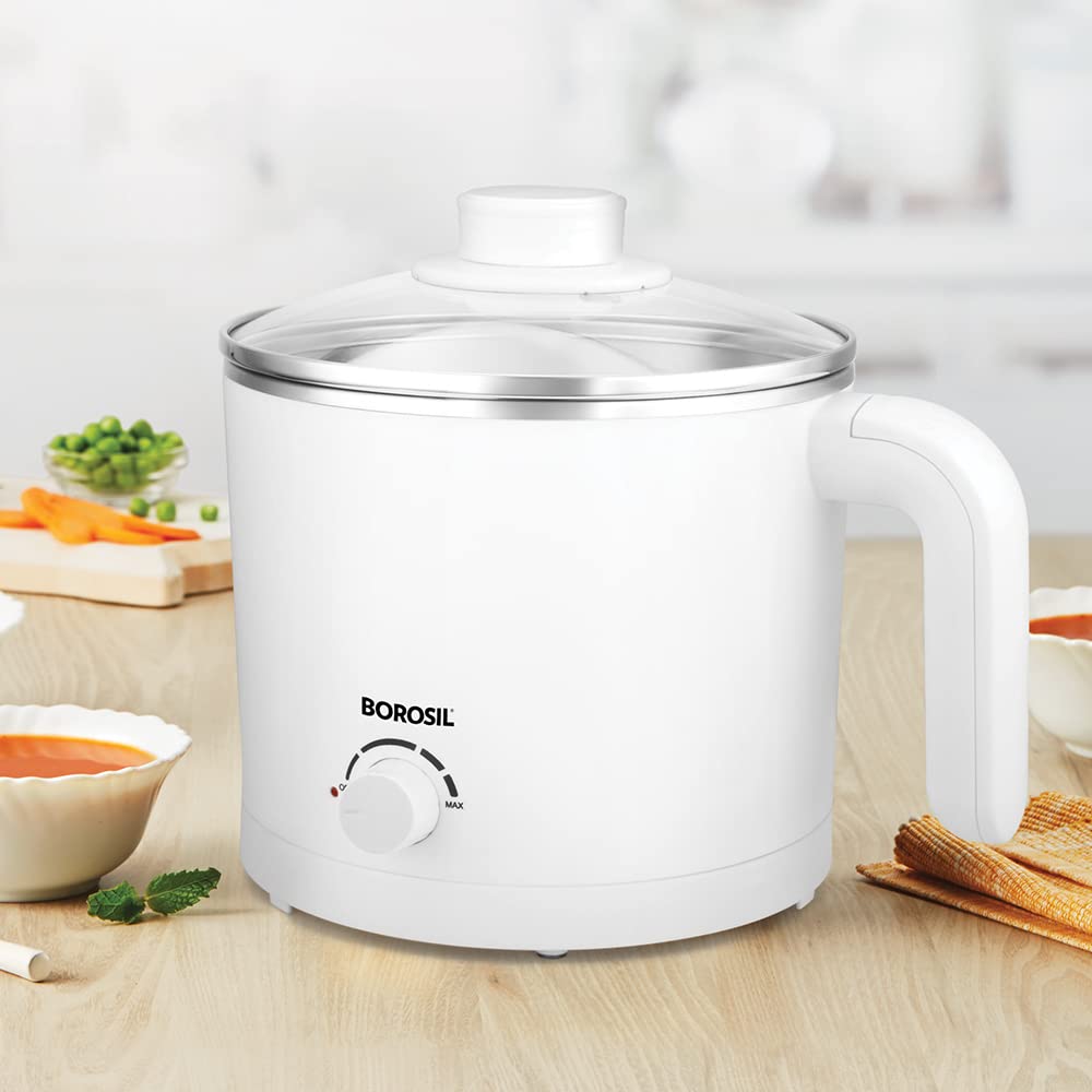Cooltouch 1.2 L Electric Kettle, Stainless Steel Inner Body, Boil Water For Tea, Coffee, Soup, Noodles, White
