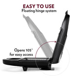 Borosil Klassy Grill Sandwich Maker 800 W, opens 90°