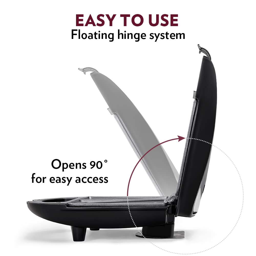 Borosil Neo Sandwich Maker 700 W, opens 90°