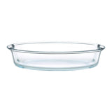 2.5 Baking Dish Set with Handle | Oval Shape Bowl Container | Borosilicate Glass Bake and Serve Dish Tray | Microwave, Oven & Dishwasher Safe | Transparent