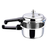 Vinod Platinum Triply Stainless Steel Outer Lid Pressure Cooker 5 Litres - ISI certified, Silver (Induction and Gas Stove Friendly)