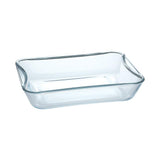1.5L Baking Dish Set with Handle | Rectangular Shape Bowl Container | Borosilicate Glass Bake and Serve Dish Tray | Microwave, Oven & Dishwasher Safe | Transparent
