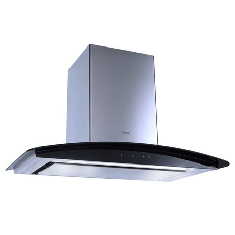 ELICA DEEP SILENT CHIMNEY GLACE EDS HE LTW 90 BK SS T4V LED WITH EDS3 TECHNOLOGY