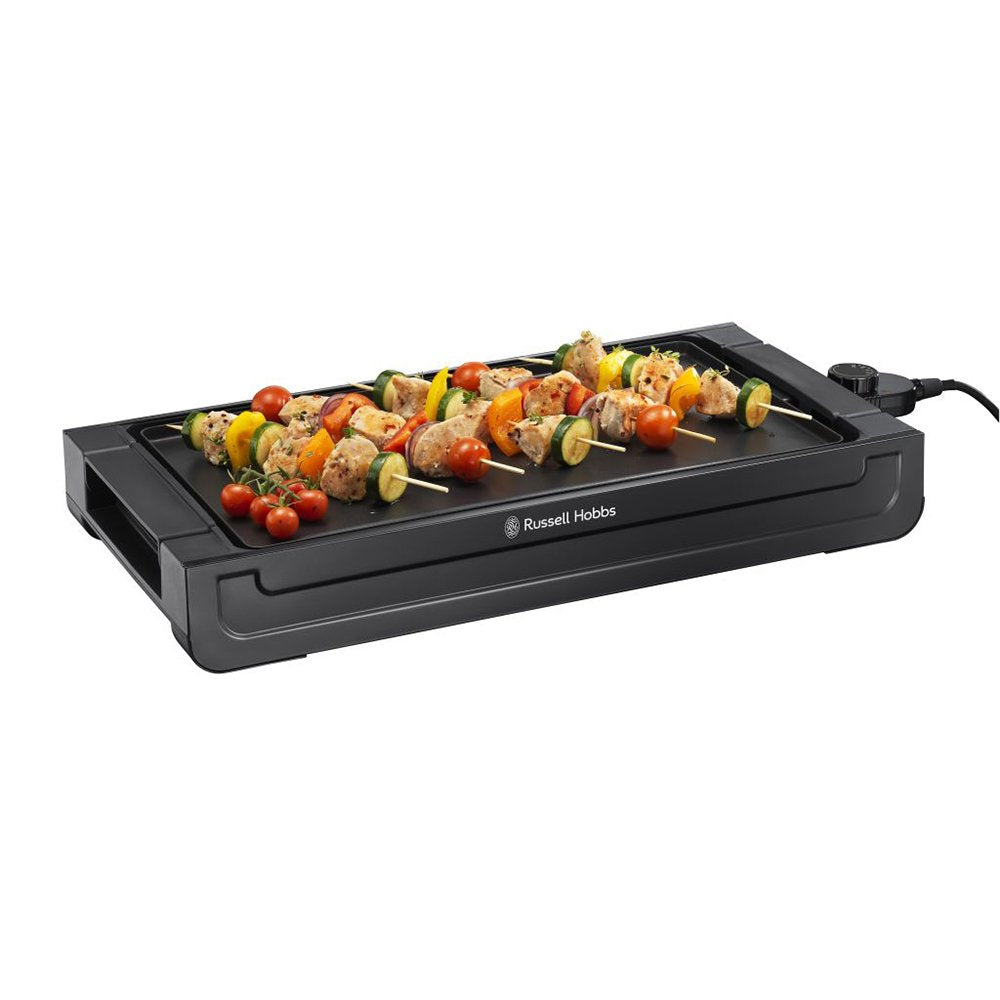 2400W Fiesta Removable Plate Griddle 50cmx26cm| Drip tray, Temperature Control, Dishwasher safe| Electric Grill Tandoor Barbeque BBQ Griller for Grilling Meat, Fish & Vegetables|22550-56