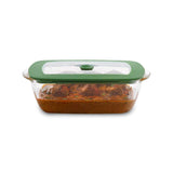 Borosil Glass Dish with Lid, 1pc, 1000ml, Transparent