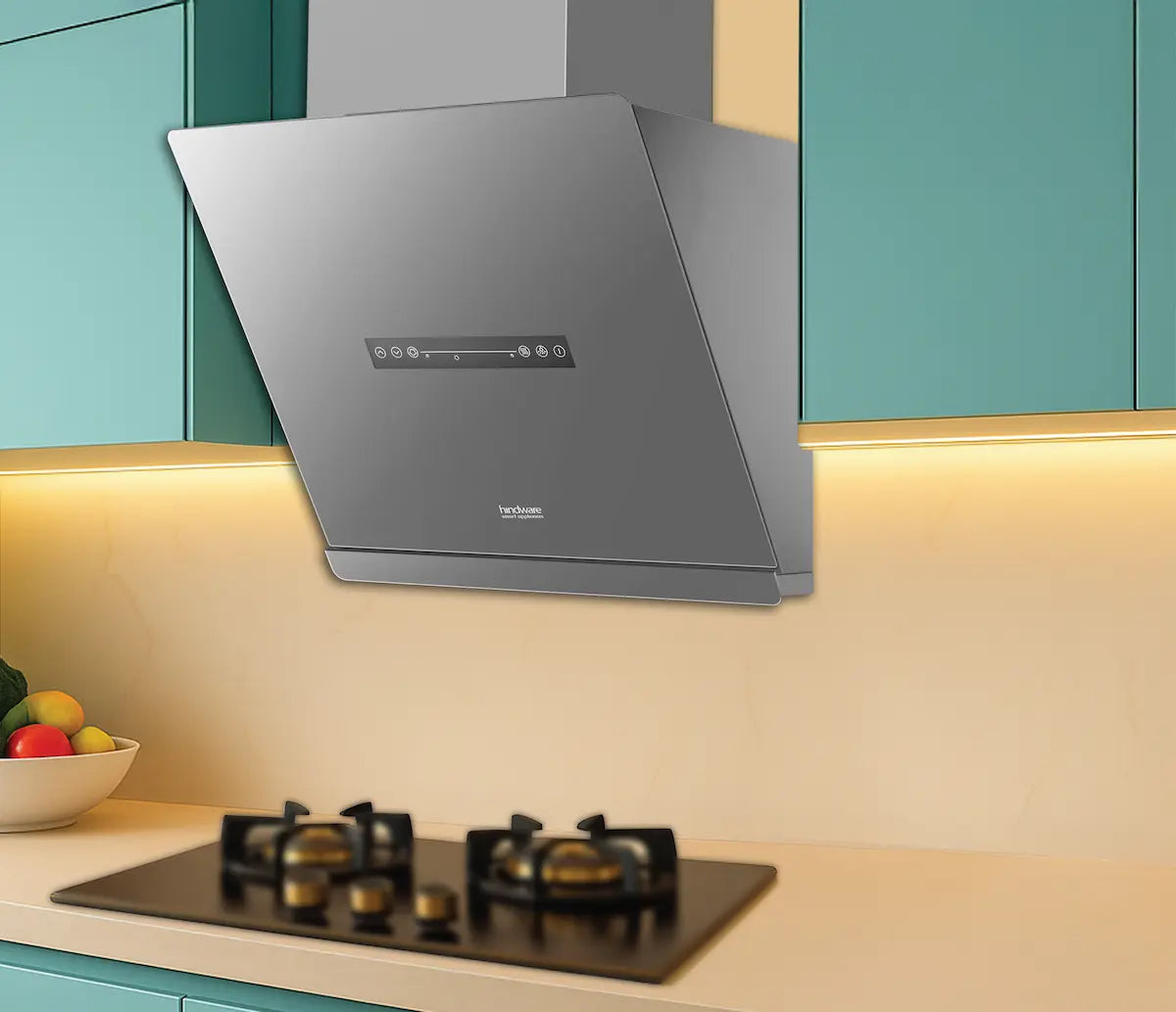 Serena Plus Grey AC 75 cm Filterless Auto Clean Kitchen Chimney with BLDC Motor & Motion Sensor
