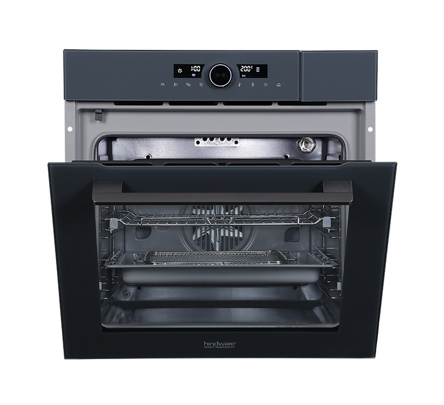 Marcus 80L Grey Built-In Steam Oven with Air Fryer, Grill & Convection