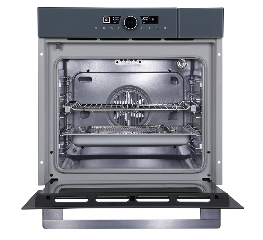 Marcus 80L Grey Built-In Steam Oven with Air Fryer, Grill & Convection