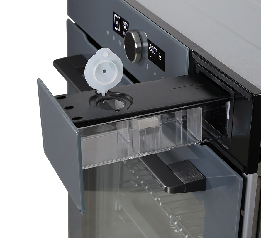 Marcus 80L Grey Built-In Steam Oven with Air Fryer, Grill & Convection