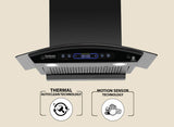 Cosima BLDC Filterless Auto Clean Kitchen Chimney with Motion Sensor & 1600 m³/h Suction