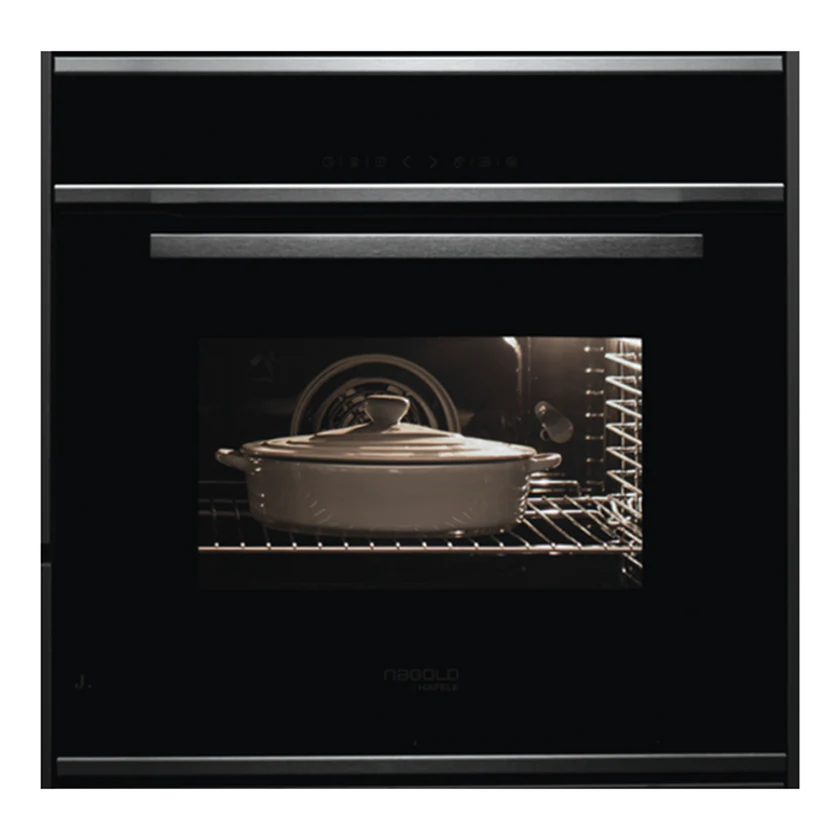 J70BIO PLUS 70L Built-In Oven, Black Glass, 10 Multifunction Modes, Touch Control, Grill & Rotisserie – 538.01.321