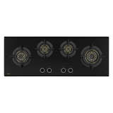 Vortex 000 100CM Black 4 Vortex Brass Burners Hob with FFSD – 538.66.319