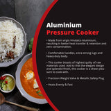 TUFFWARE Aluminium Pressure Cooker - Inner Lid, 6.5 litres, Silver