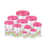 Ratan Crystal Plastic Container 10 Pcs Set